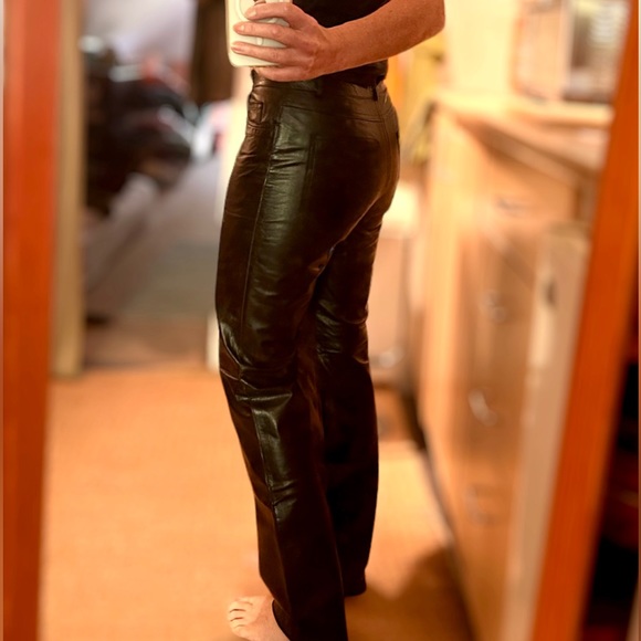 Genuine black leather pants for women - Picture 7 of 7